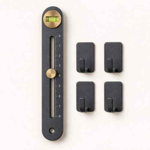 HangRight picture alignment tool and four hooks